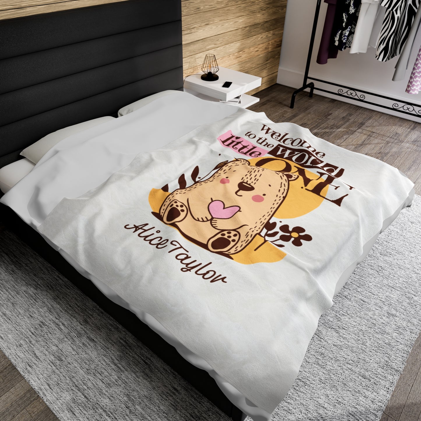 Customizable Baby Velveteen Plush Blanket