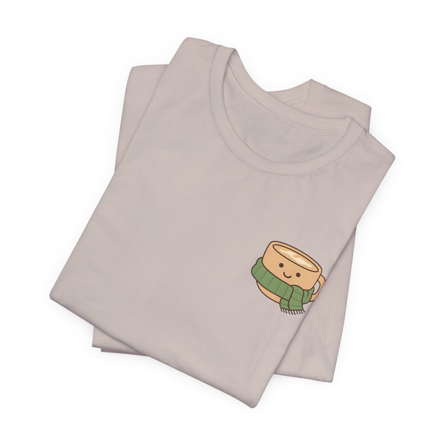 Emotional Support Latte Unisex T-Shirt – Bella + Canvas Coffee Lover Tee, Cozy Aesthetic Fall Shirt, Small Front + Big Back Design
