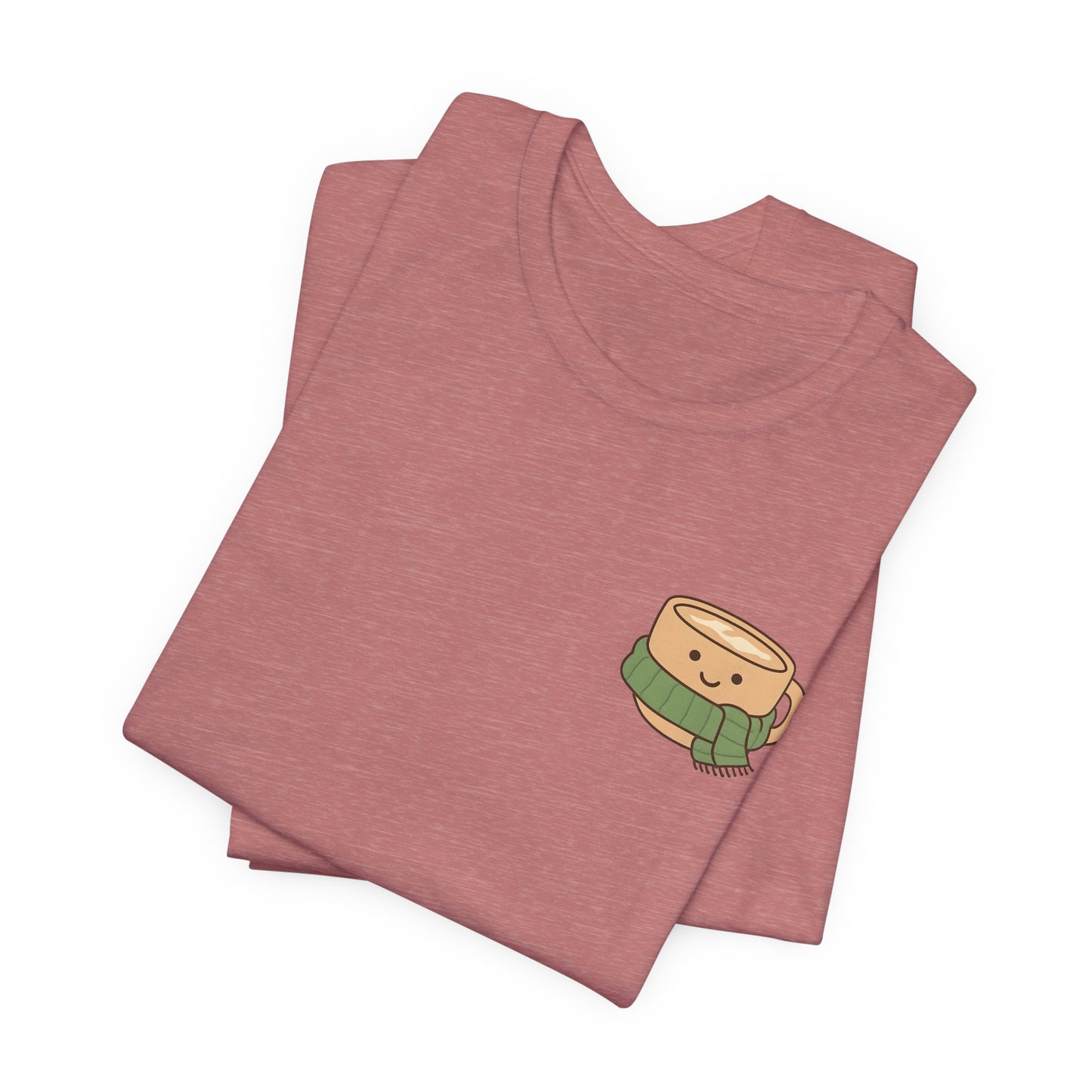 Emotional Support Latte Unisex T-Shirt – Bella + Canvas Coffee Lover Tee, Cozy Aesthetic Fall Shirt, Small Front + Big Back Design
