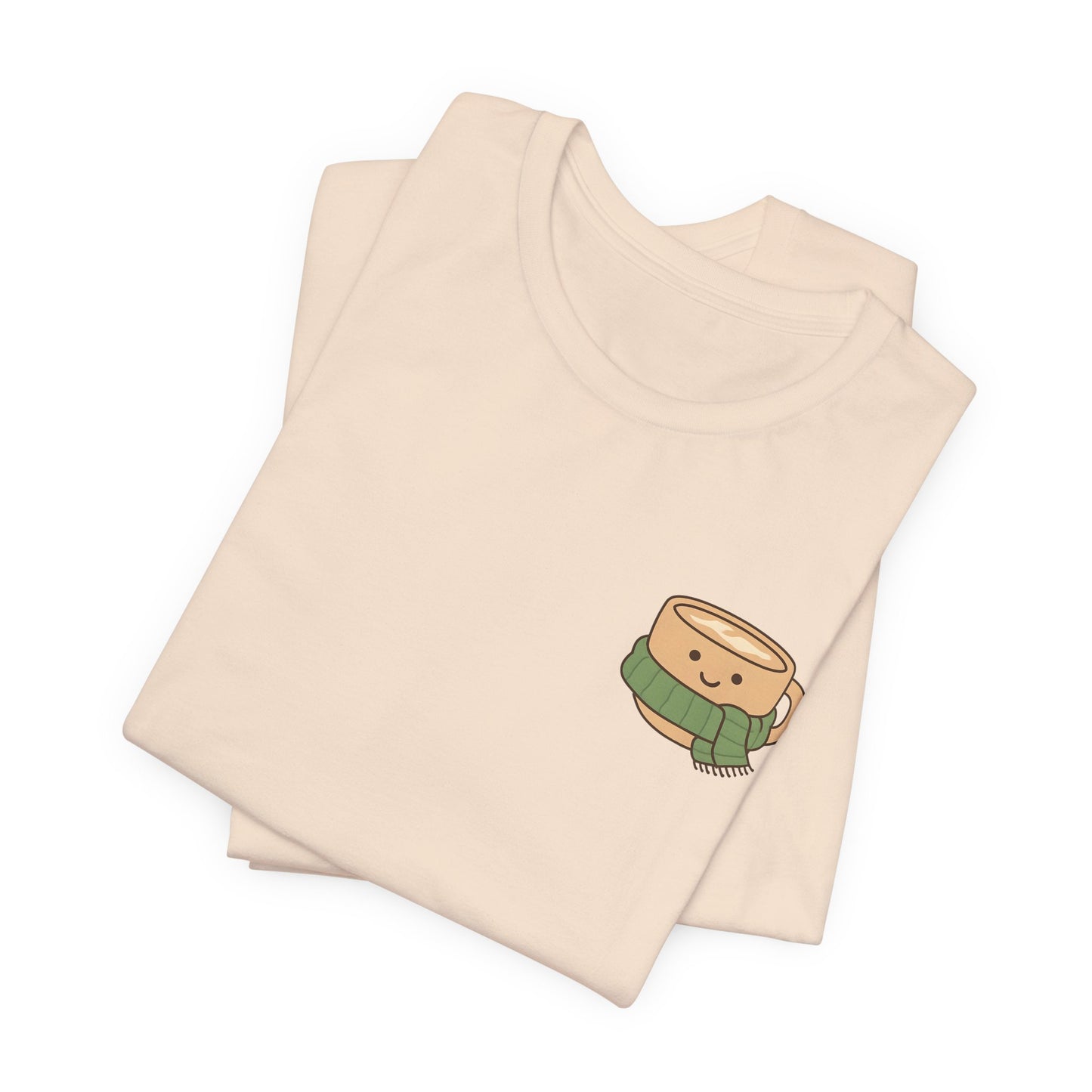Emotional Support Latte Unisex T-Shirt – Bella + Canvas Coffee Lover Tee, Cozy Aesthetic Fall Shirt, Small Front + Big Back Design