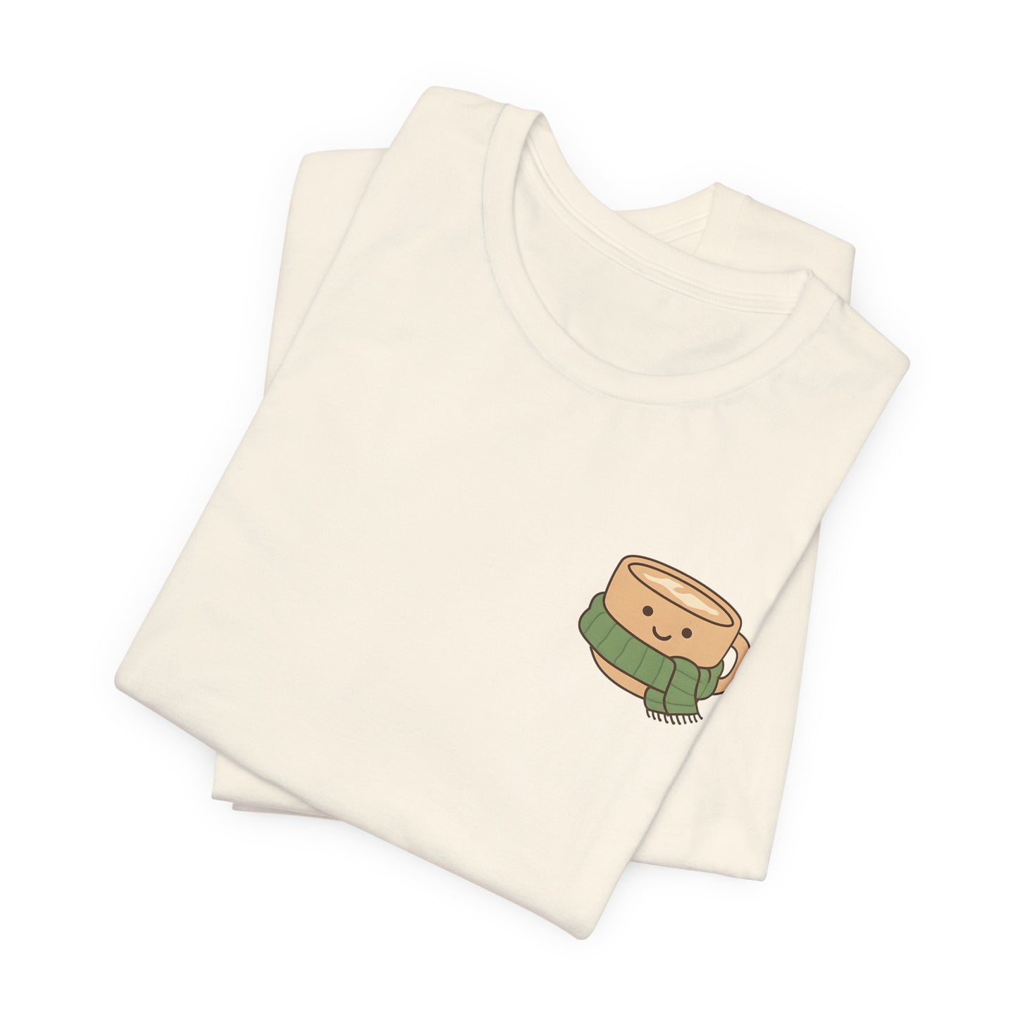 Emotional Support Latte Unisex T-Shirt – Bella + Canvas Coffee Lover Tee, Cozy Aesthetic Fall Shirt, Small Front + Big Back Design