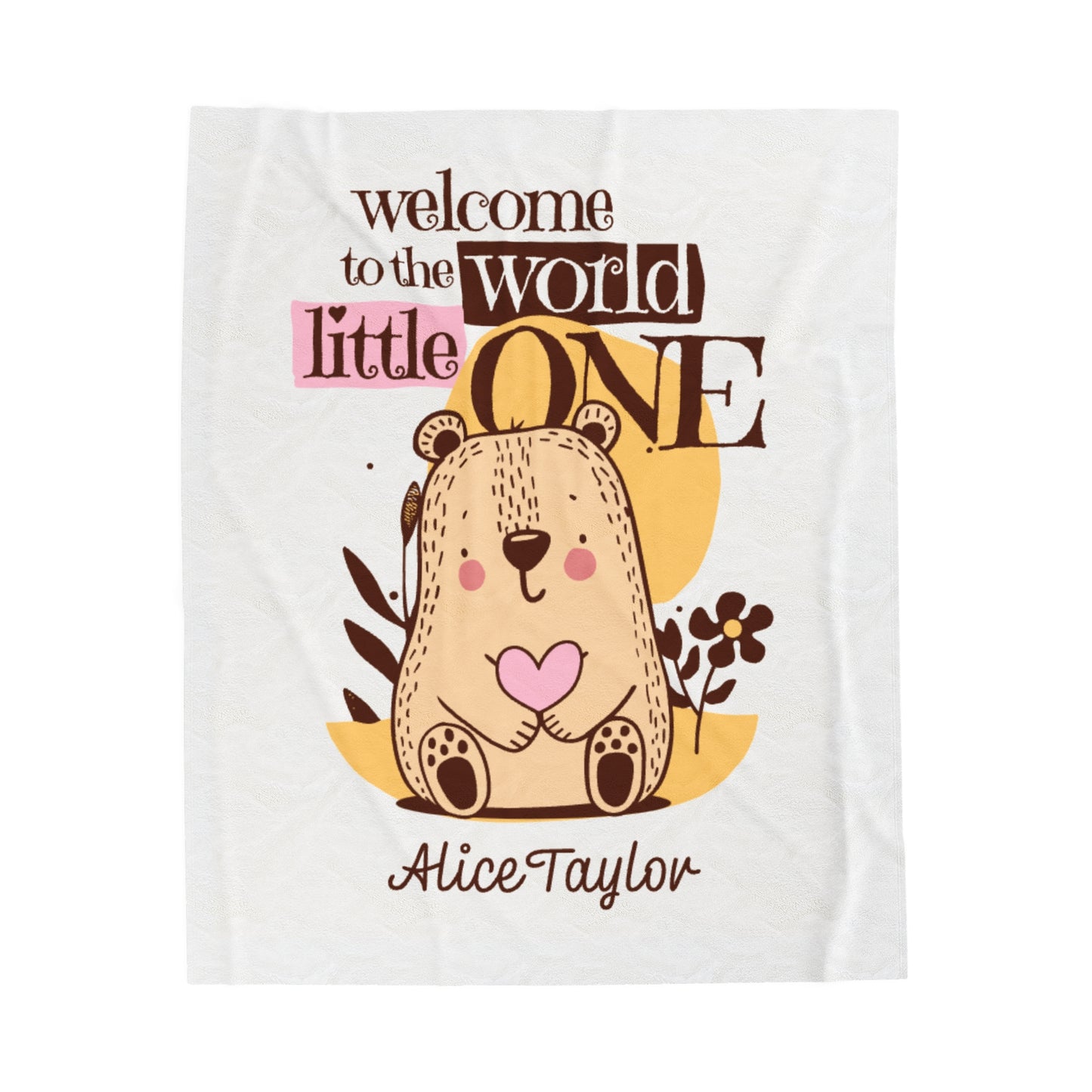 Customizable Baby Velveteen Plush Blanket