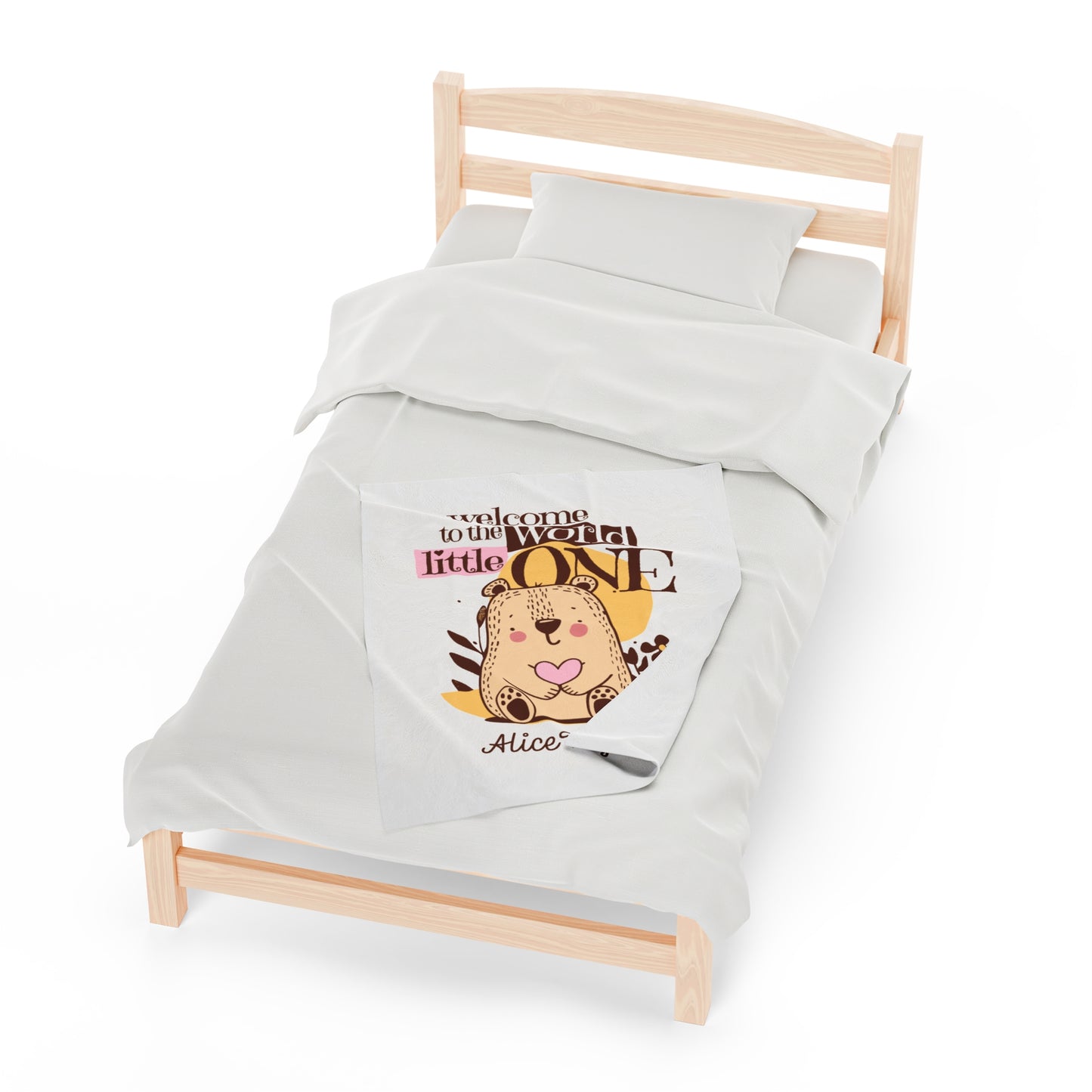 Customizable Baby Velveteen Plush Blanket