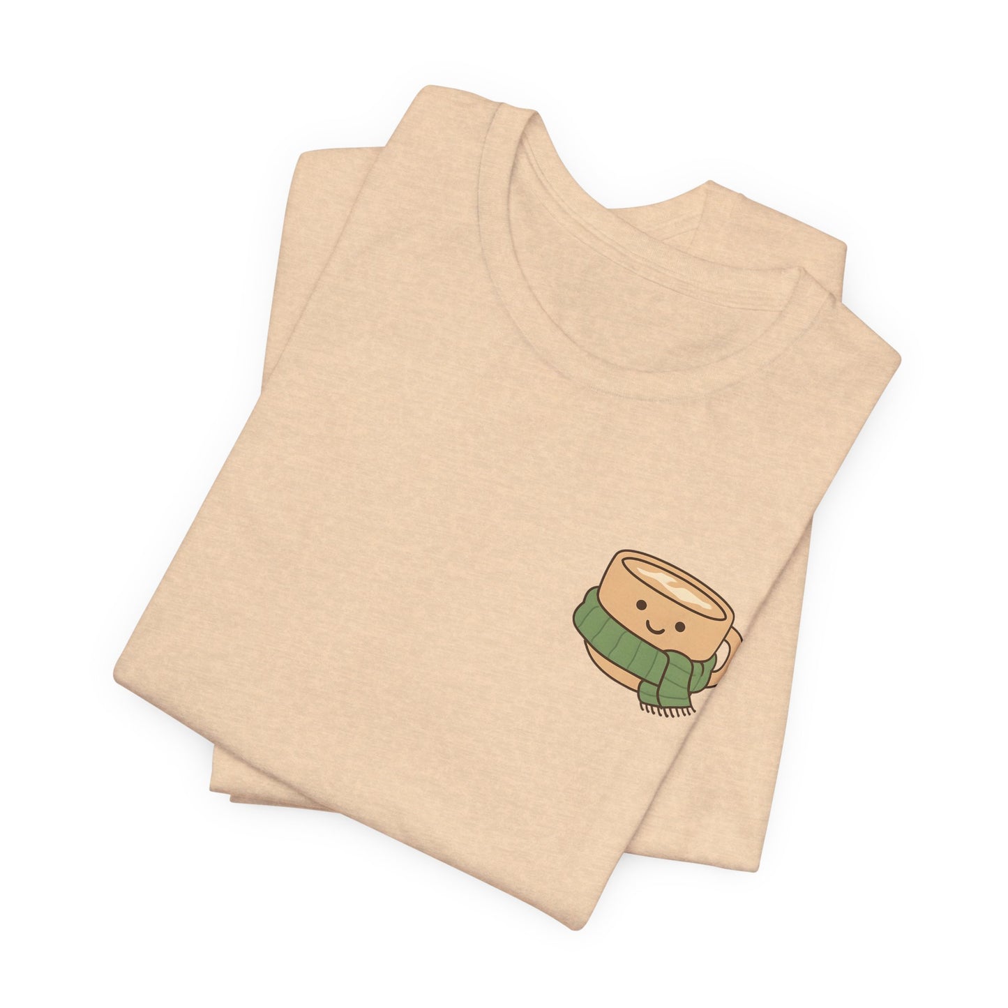 Emotional Support Latte Unisex T-Shirt – Bella + Canvas Coffee Lover Tee, Cozy Aesthetic Fall Shirt, Small Front + Big Back Design