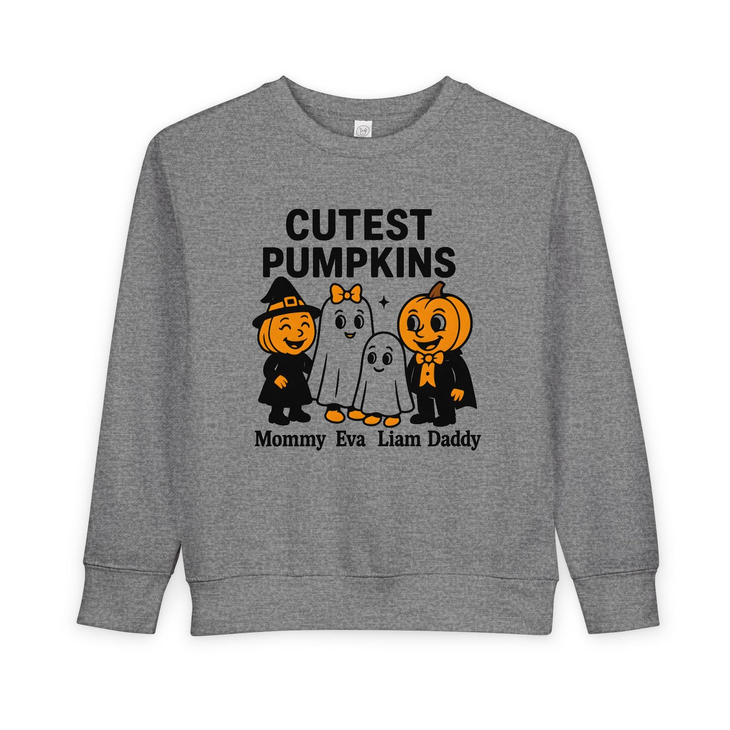 Cutest Pumpkins Kids Halloween Sweatshirt, Matching Family Ghost Pumpkin Shirt, Toddler and Kids Fall Outfit, Personalized Halloween Top