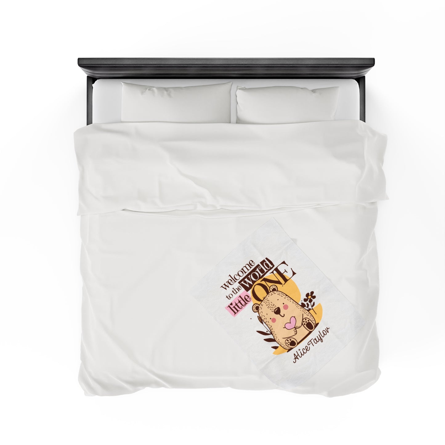 Customizable Baby Velveteen Plush Blanket