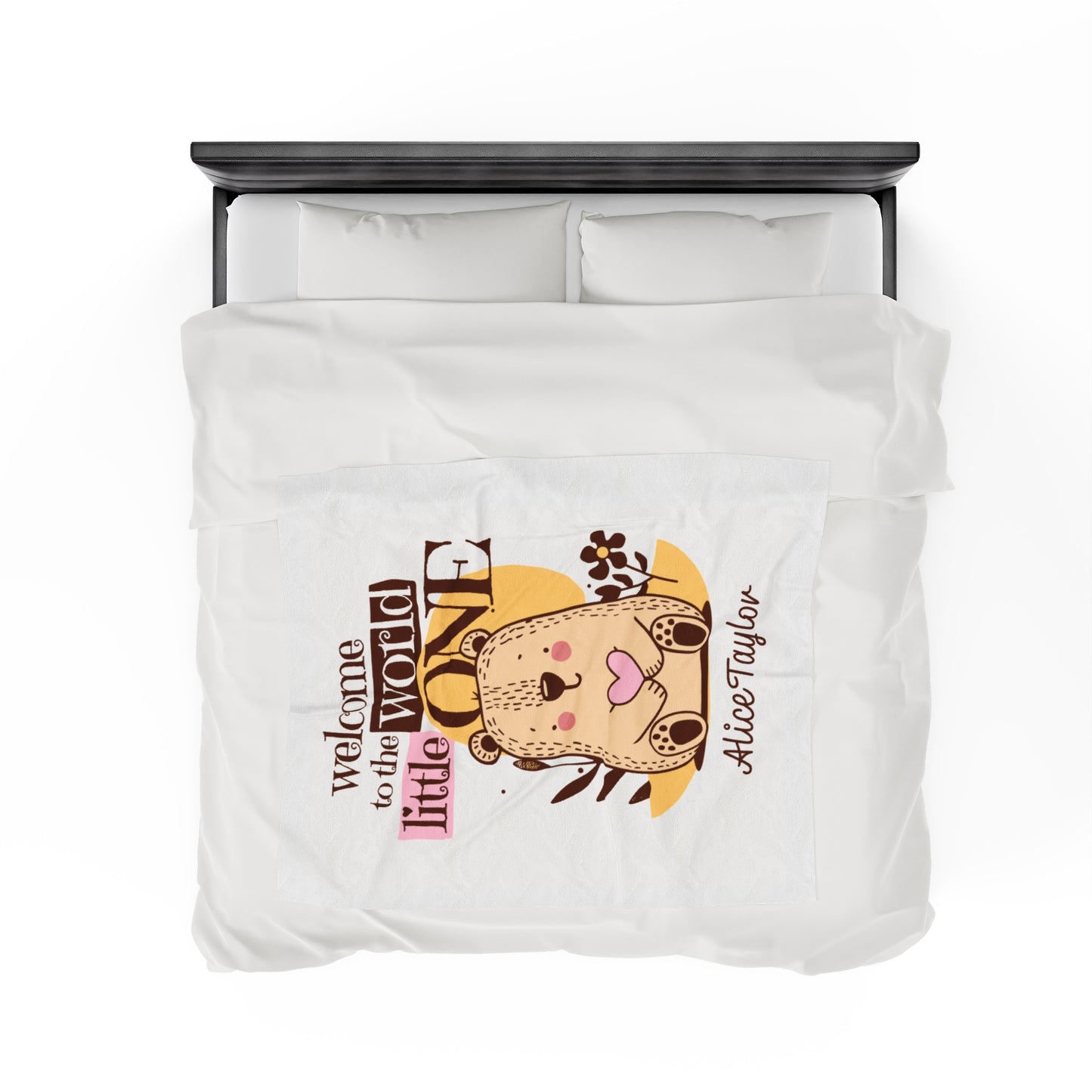 Customizable Baby Velveteen Plush Blanket