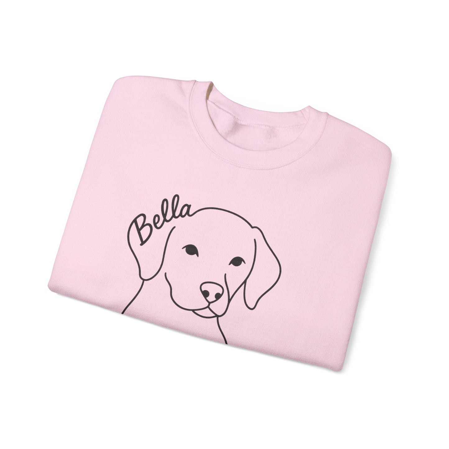 Custom Dog Name Sweatshirt – “Unleashed Love” Pet Lover Crewneck | Personalized Dog Owner Gift, Cute Minimalist Dog Line Art Pullover