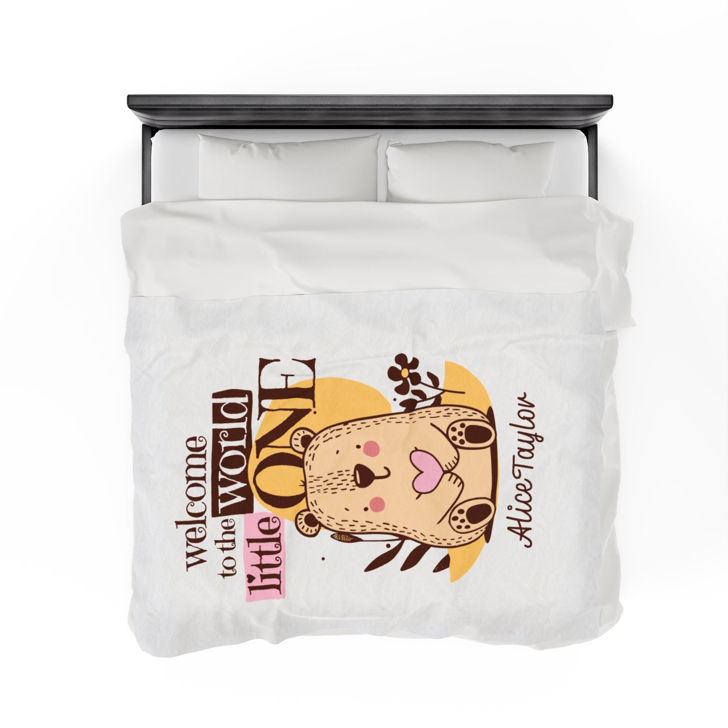 Customizable Baby Velveteen Plush Blanket