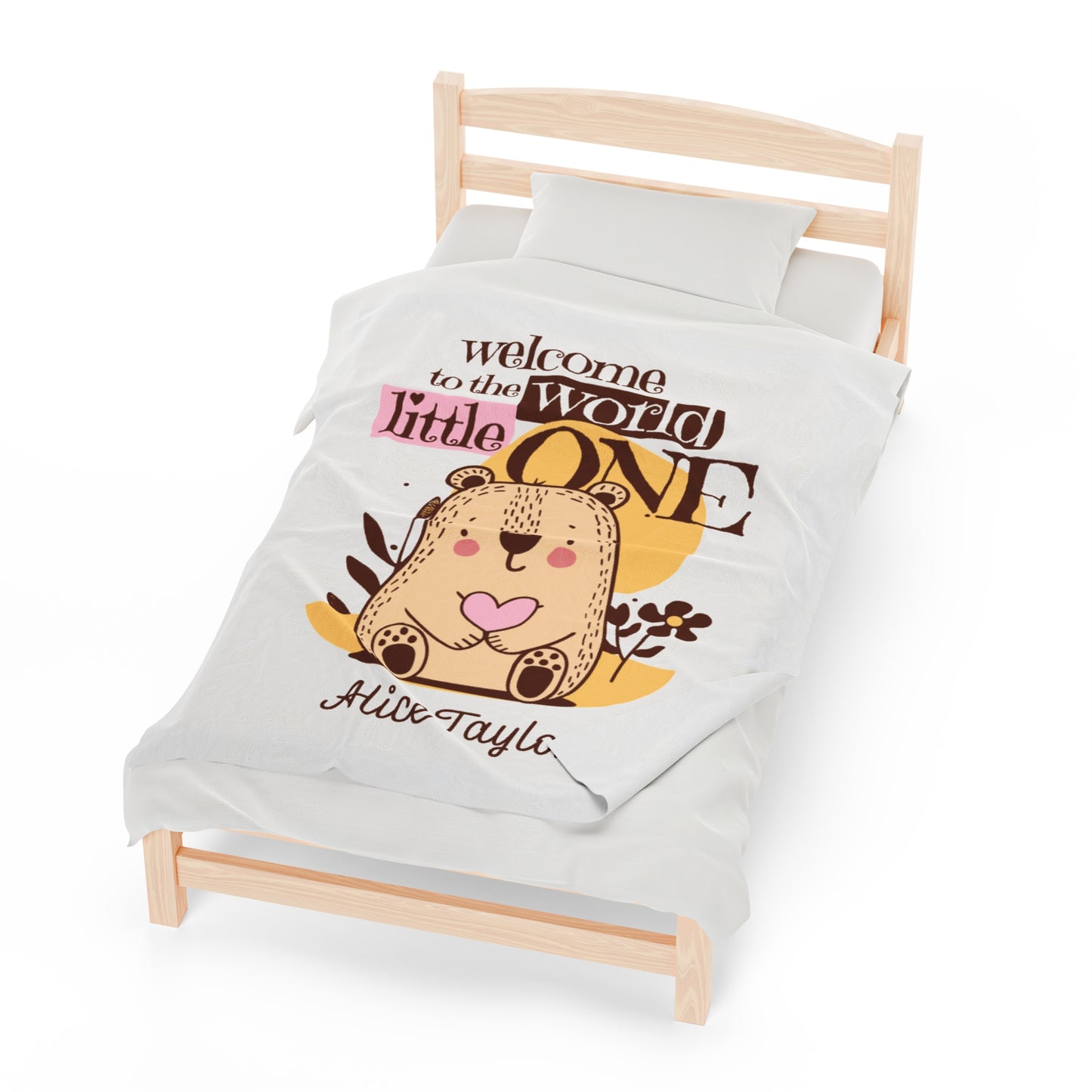 Customizable Baby Velveteen Plush Blanket