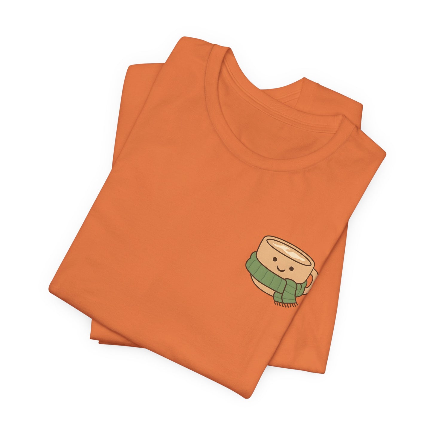 Emotional Support Latte Unisex T-Shirt – Bella + Canvas Coffee Lover Tee, Cozy Aesthetic Fall Shirt, Small Front + Big Back Design