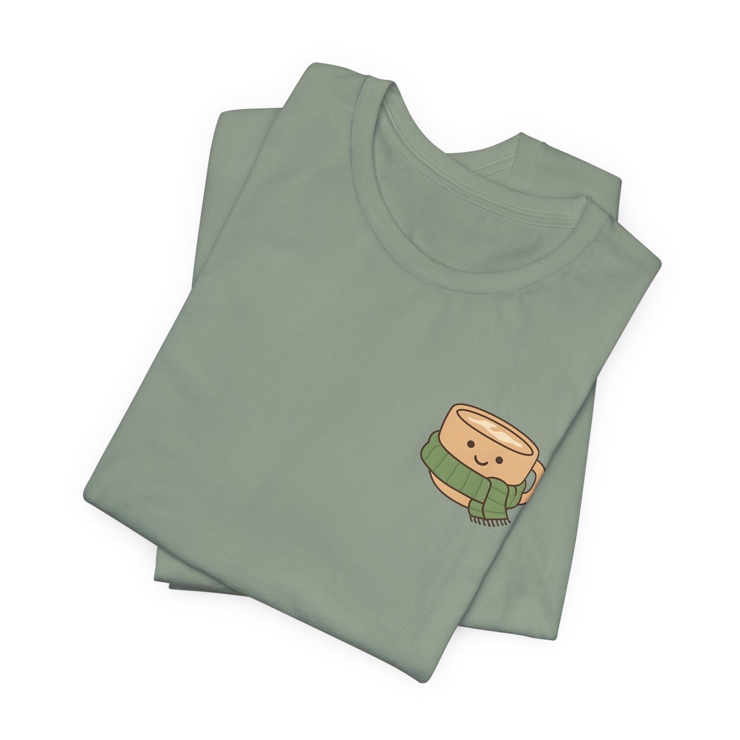 Emotional Support Latte Unisex T-Shirt – Bella + Canvas Coffee Lover Tee, Cozy Aesthetic Fall Shirt, Small Front + Big Back Design