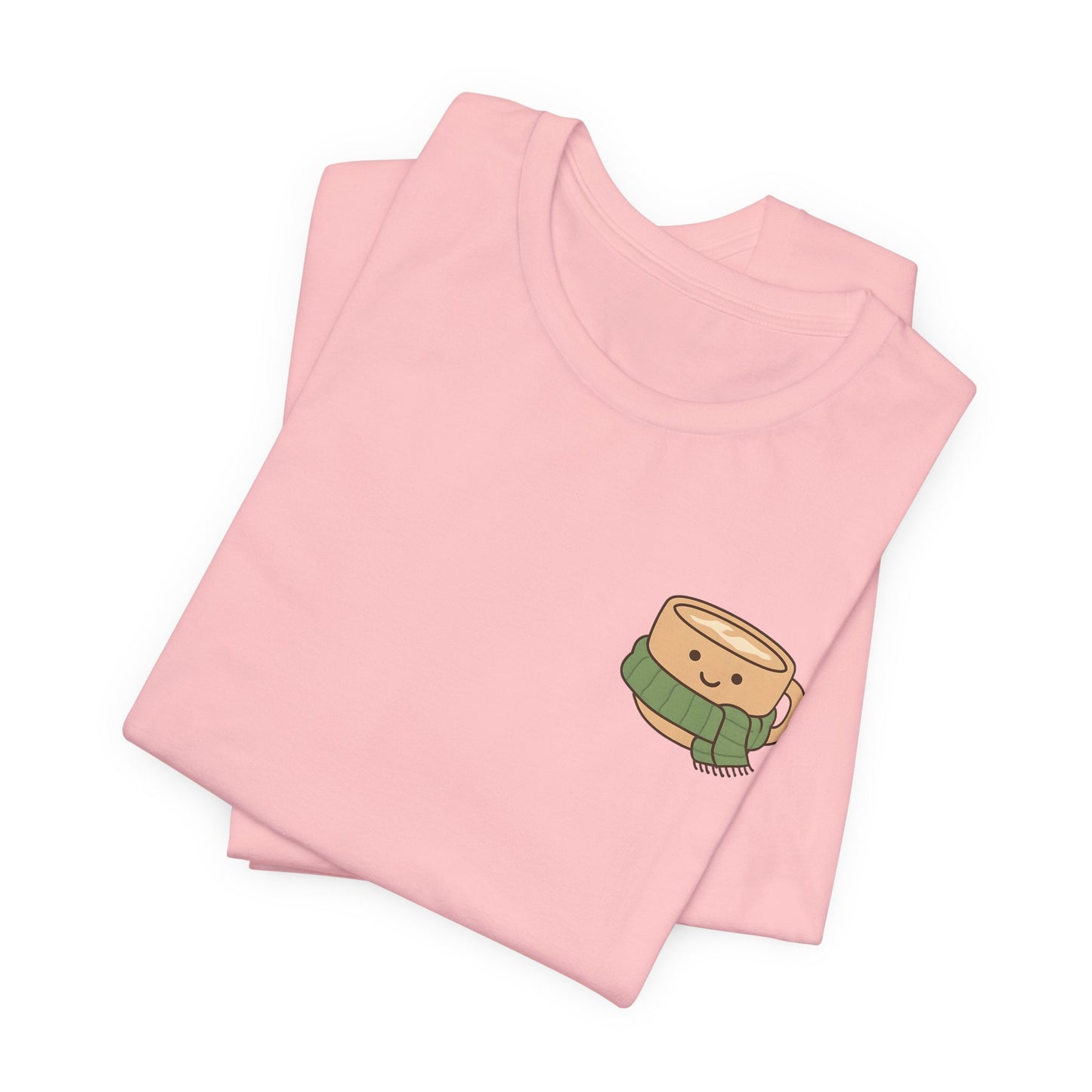 Emotional Support Latte Unisex T-Shirt – Bella + Canvas Coffee Lover Tee, Cozy Aesthetic Fall Shirt, Small Front + Big Back Design