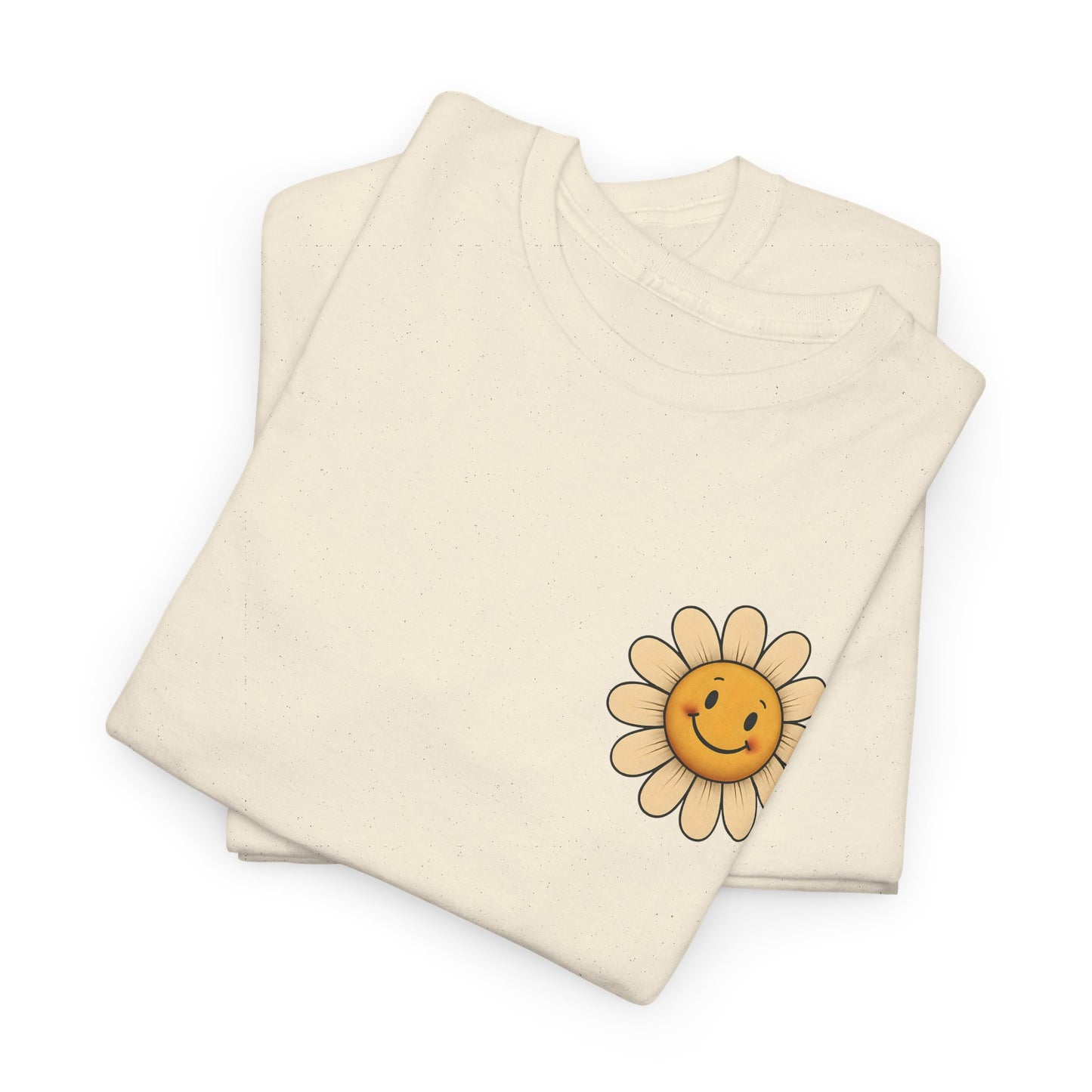 "Happy Is The New Rich T-Shirt β Smiley Face Front & Retro Quote Back | Positive Vibes Tee"