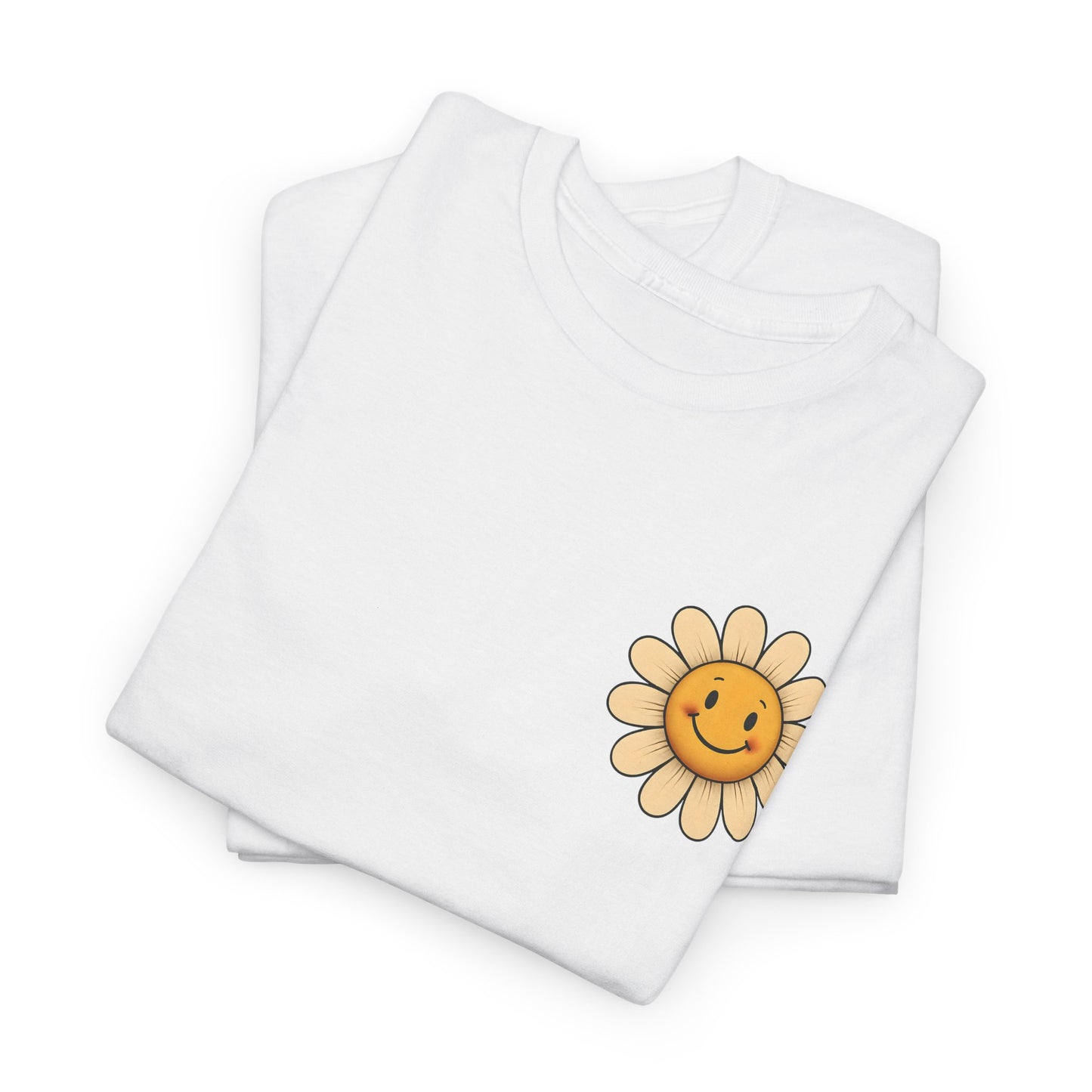 "Happy Is The New Rich T-Shirt β Smiley Face Front & Retro Quote Back | Positive Vibes Tee"