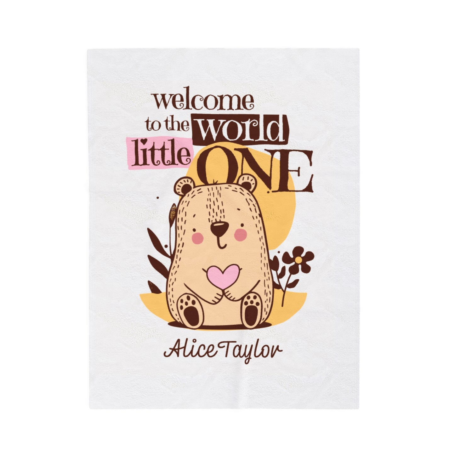 Customizable Baby Velveteen Plush Blanket