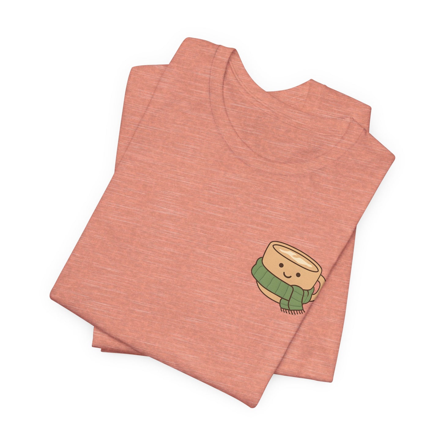 Emotional Support Latte Unisex T-Shirt – Bella + Canvas Coffee Lover Tee, Cozy Aesthetic Fall Shirt, Small Front + Big Back Design