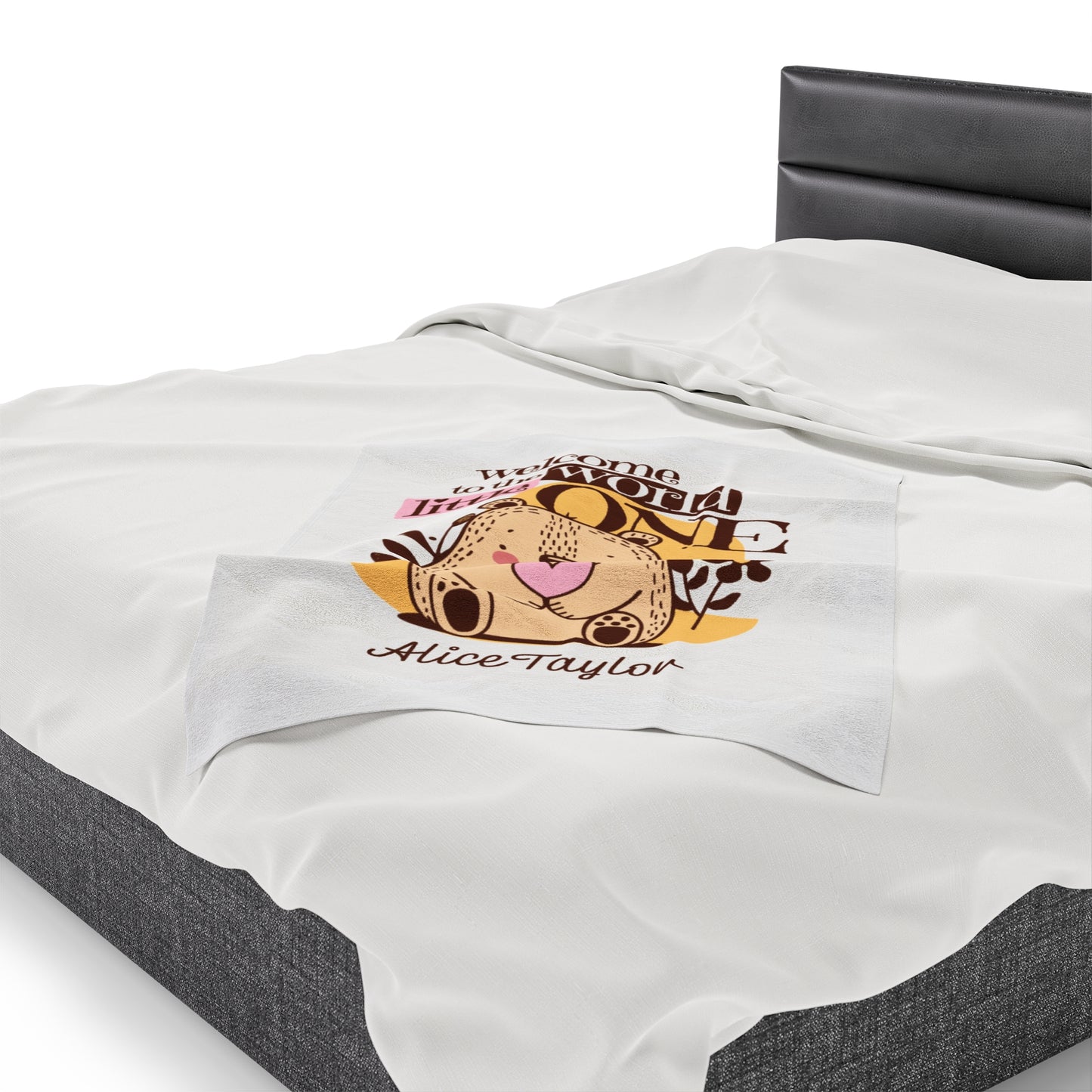 Customizable Baby Velveteen Plush Blanket