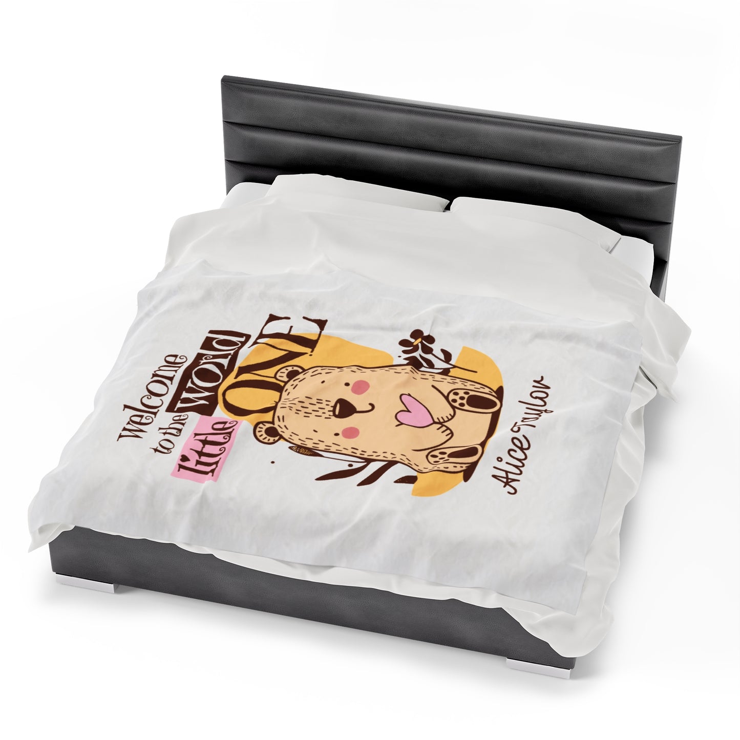 Customizable Baby Velveteen Plush Blanket