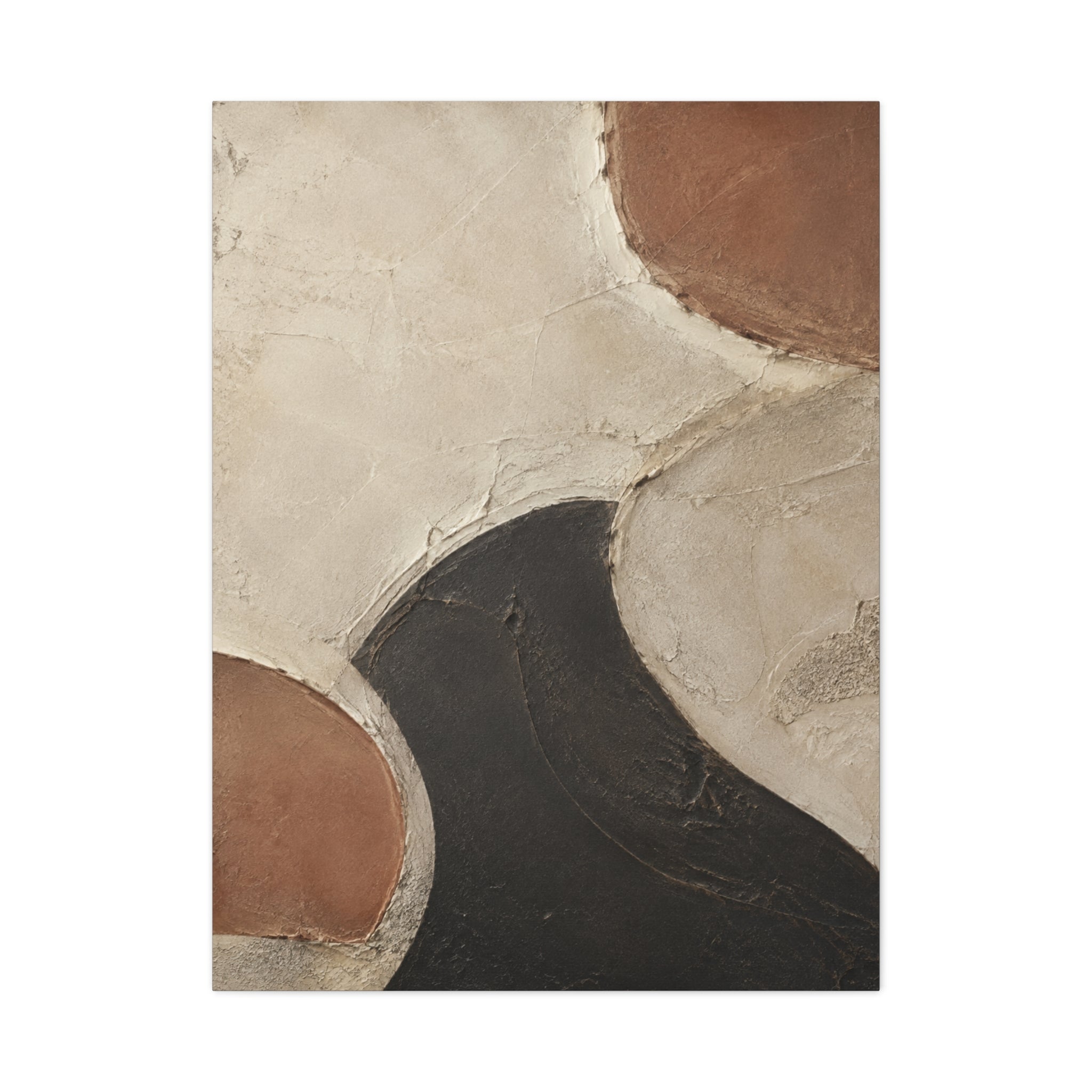 Neutral Textured-Look Abstract Canvas Wall Art | Earthen Passage