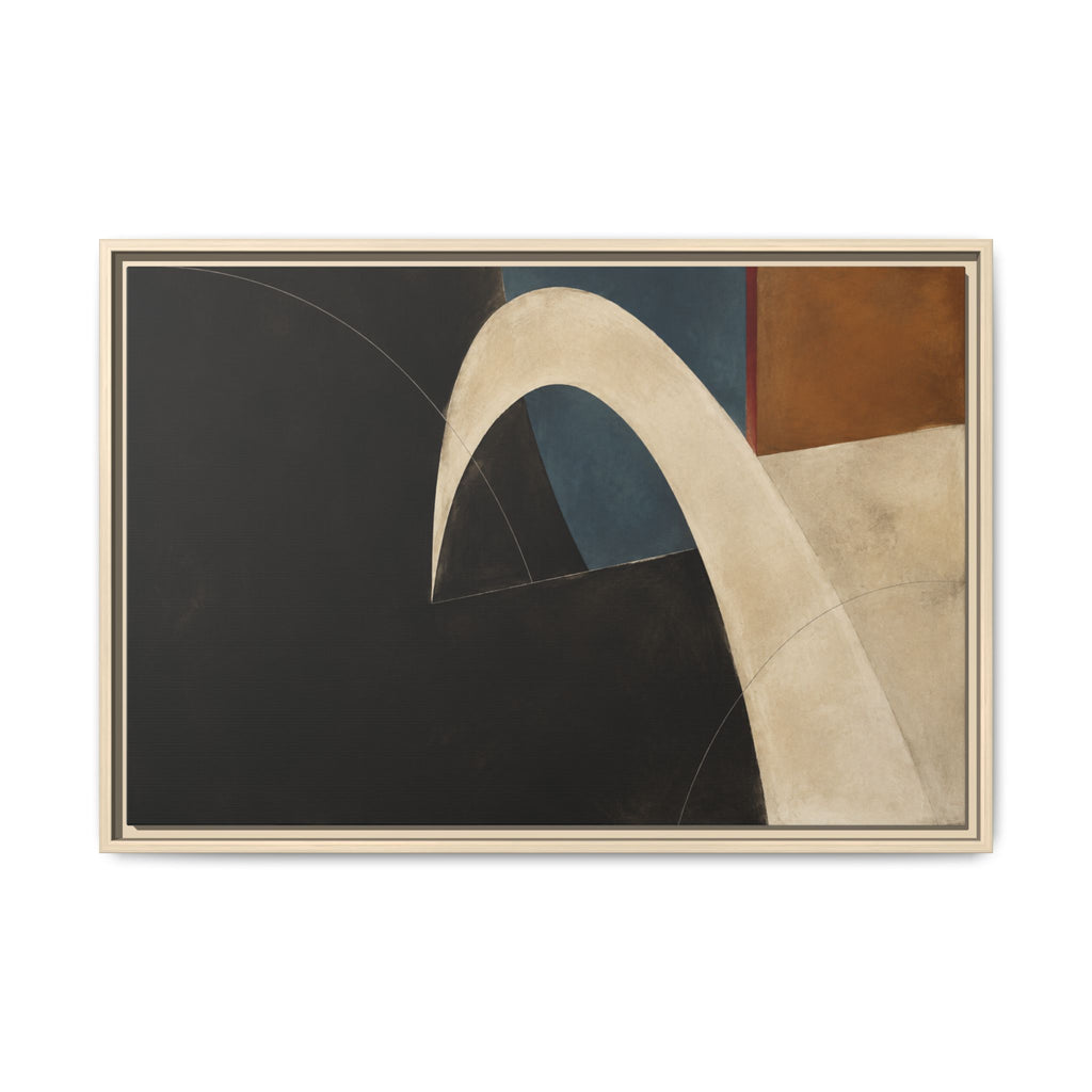 Midnight Passage No. 22 – Modern Abstract Floating Frame Canvas Wall Art