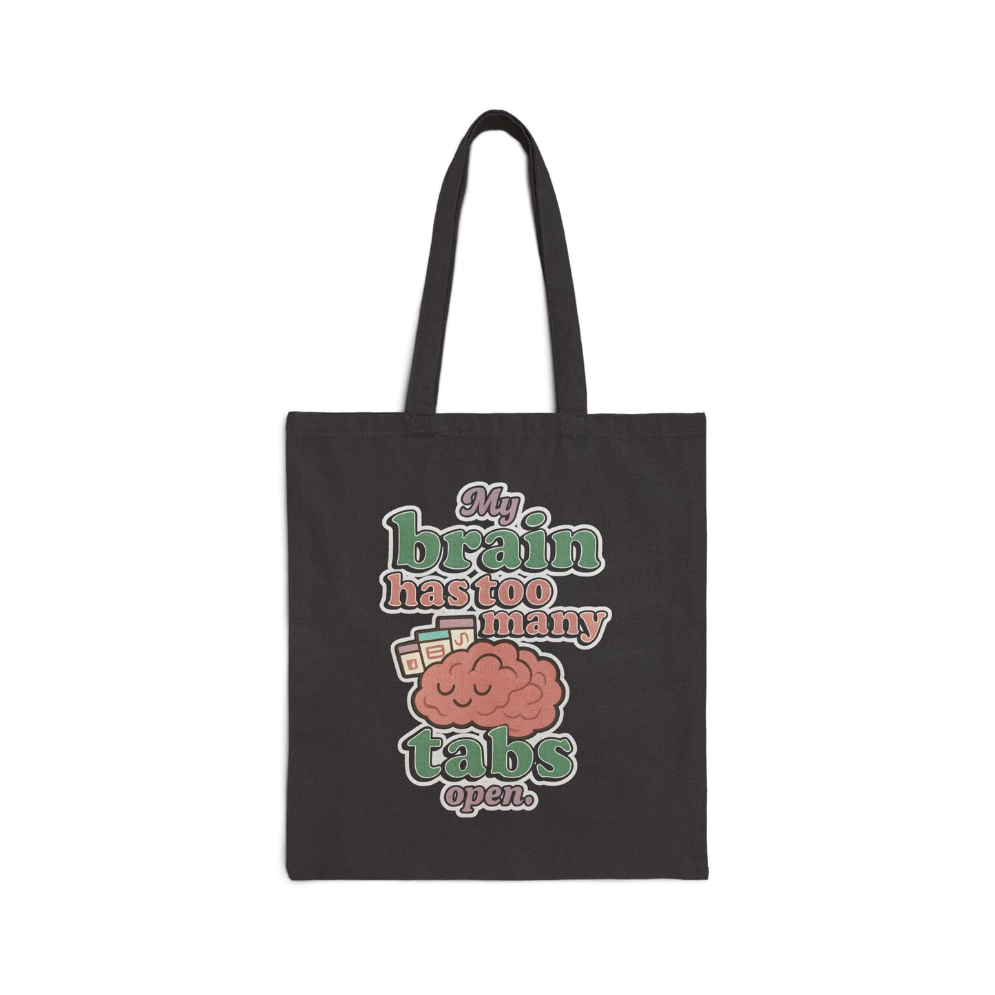 If your brain has 17 tabs open and one playing music—you need this tote 🧠✨Bag - Perfect for Students, Teachers, or Nerds, Gift for Graduations, Birthdays, Eco-Friendly Shopping