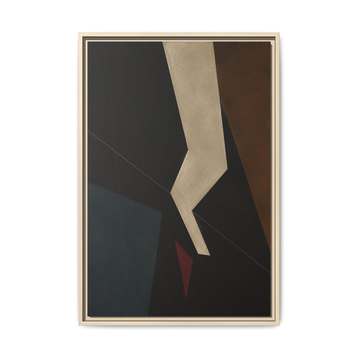 Silent Axis No. 25 — Floating Frame Canvas