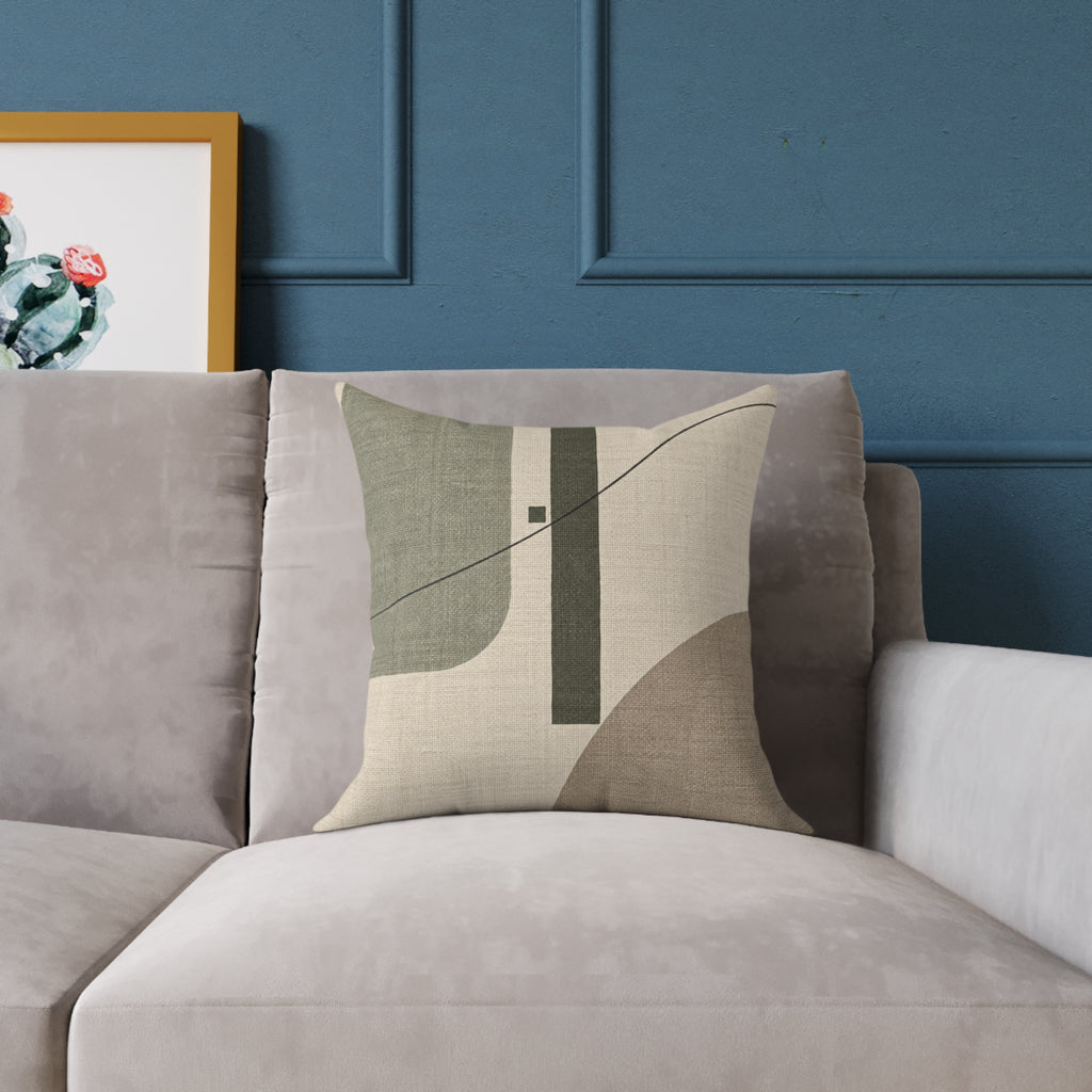 Still Terrain No. 19 | Sage Abstract Decorative Pillow