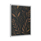 Midnight Garden Botanical Wall Art – Minimalist Floral Line Art Canvas Print, Modern Nature-Inspired Home Décor