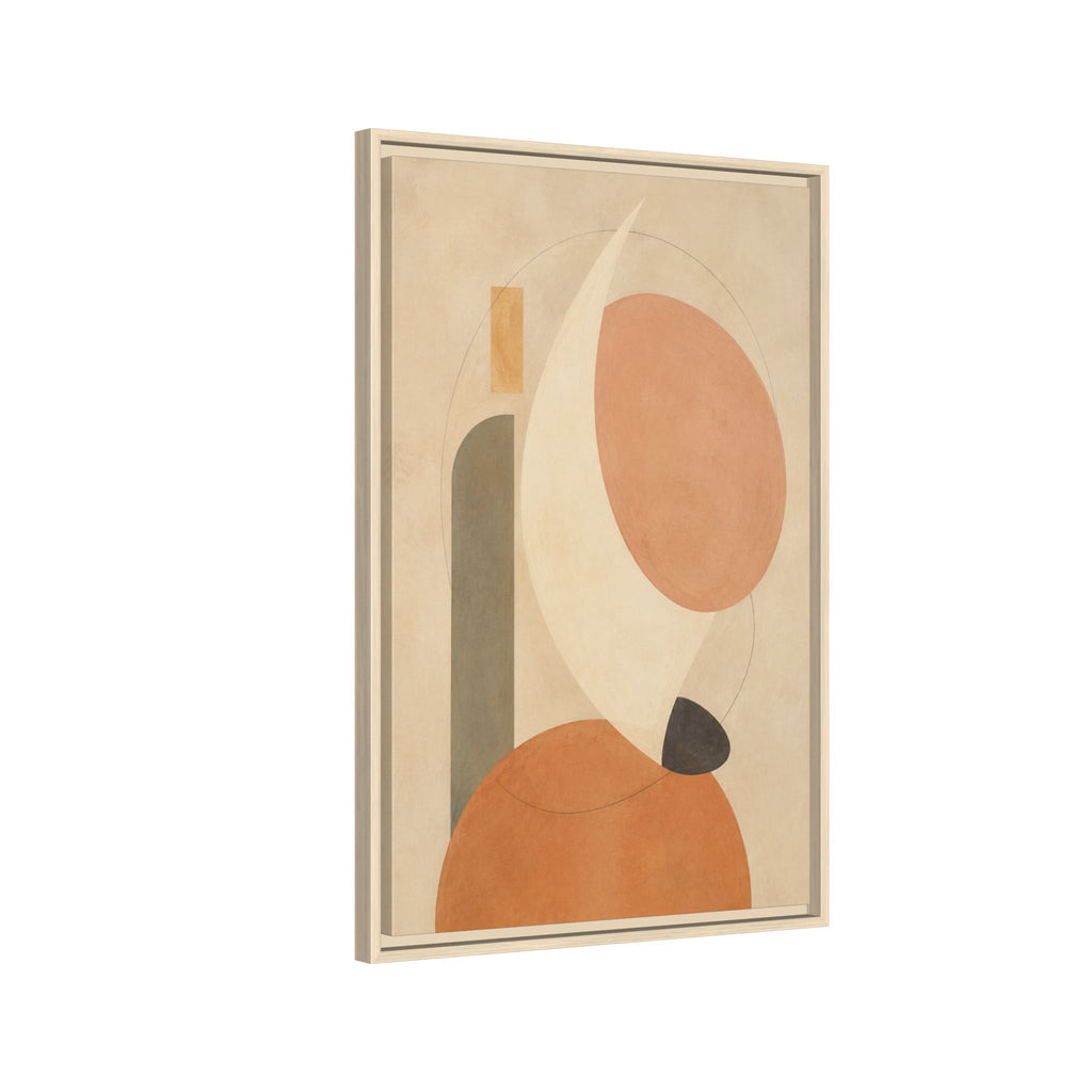Quiet Orbit No. 23 – Modern Geometric Floating Frame Canvas Wall Art