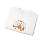 Cute Ghosts Campfire Embroidered Sweatshirt | Cozy Fall Halloween Crewneck | Spooky Season Autumn Pullover for Women & Men