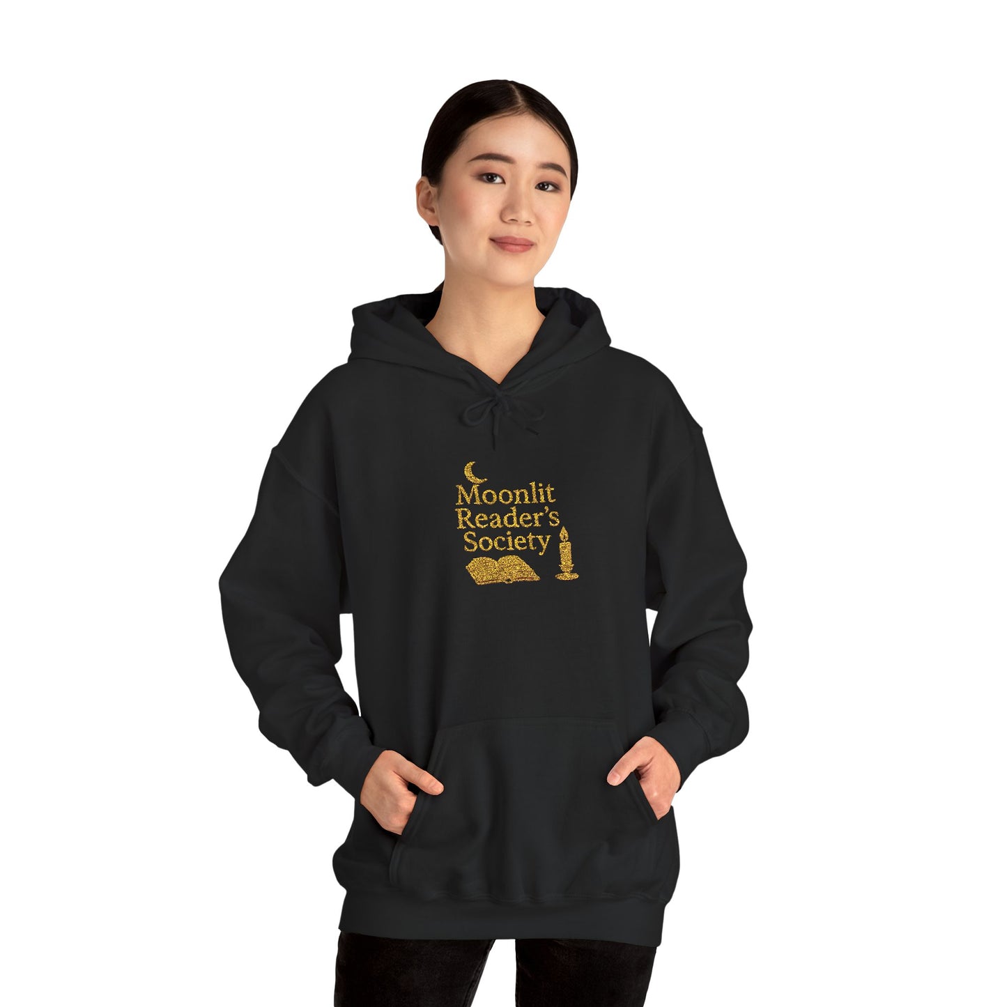 Moonlit Reader’s Society Hoodie – Cozy Book Lover Pullover for Night Readers (Maroon)