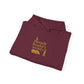 Moonlit Reader’s Society Hoodie – Cozy Book Lover Pullover for Night Readers (Maroon)