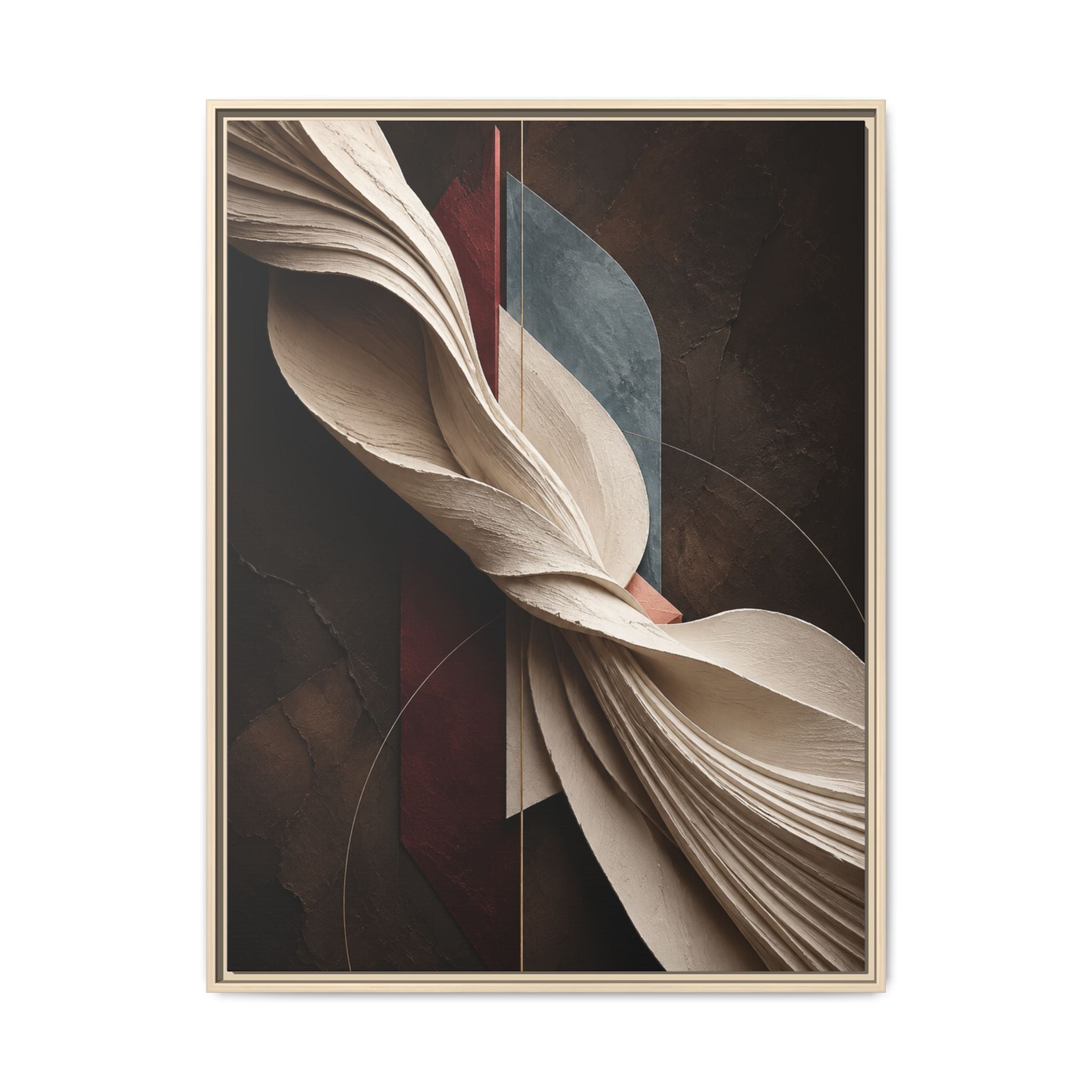 Sculptural Abstract Floating-Framed Canvas | Velvet Rift No. 17