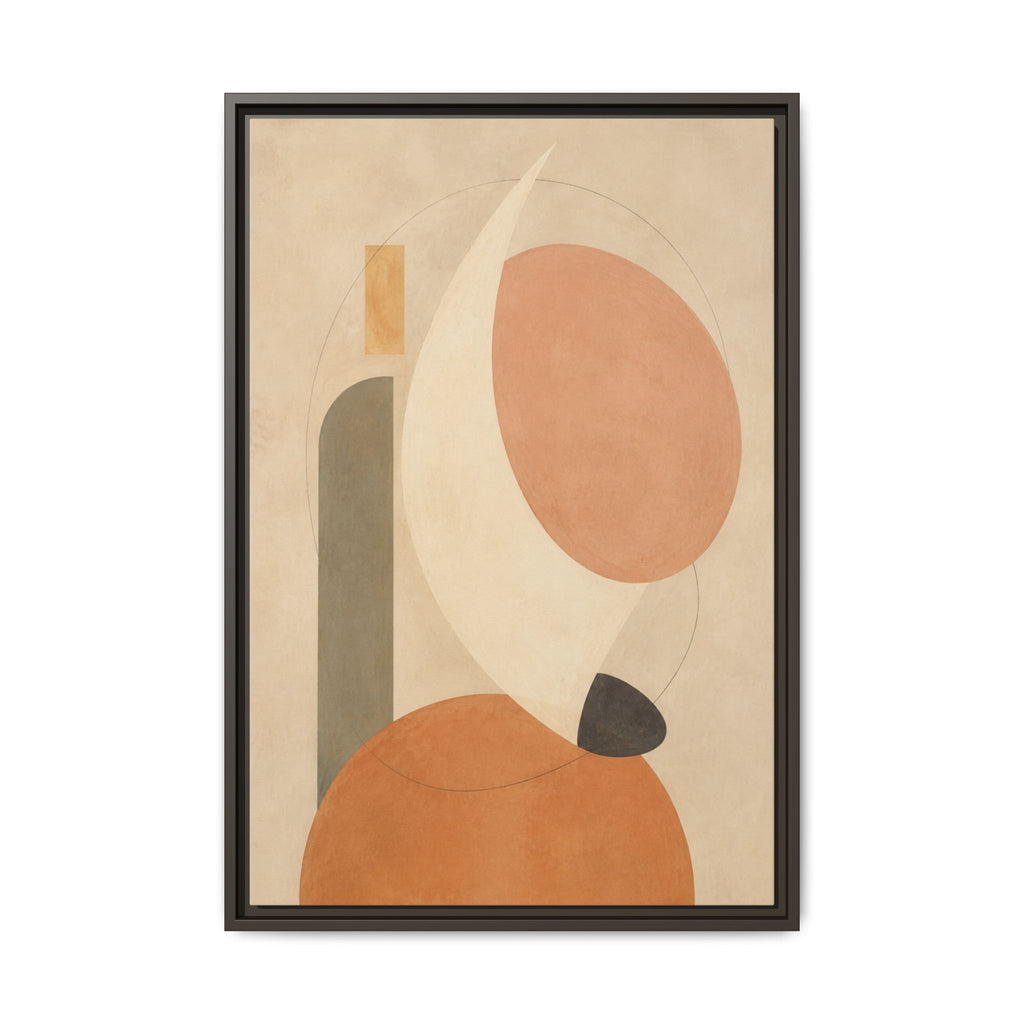 Quiet Orbit No. 23 – Modern Geometric Floating Frame Canvas Wall Art