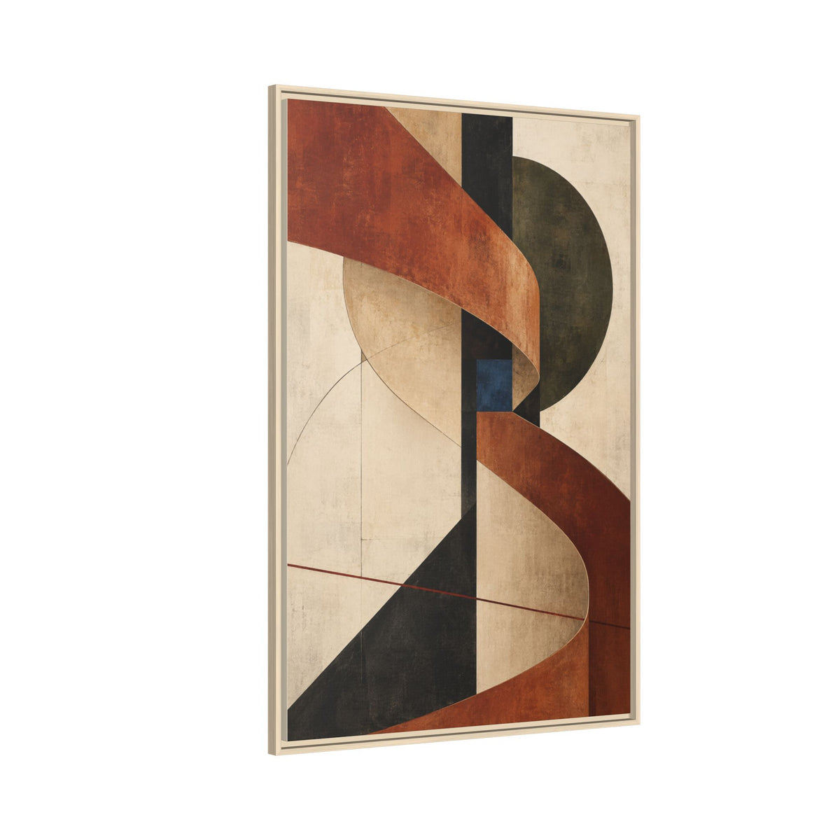 Sienna Relay No. 32 — Rust & Charcoal Abstract Canvas