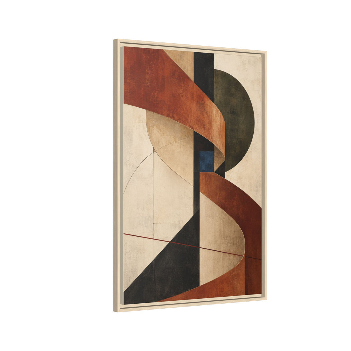 Sienna Relay No. 32 — Rust & Charcoal Abstract Canvas