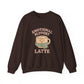 Emotional Support Latte Sweatshirt – Cozy Fall Crewneck for Coffee Lovers, Aesthetic Oversized Pullover