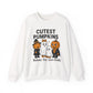 Cutest Pumpkins Halloween Family Sweatshirt, Personalized Matching Fall Ghost Pumpkin Shirts, Mommy Daddy Kids Halloween Outfit