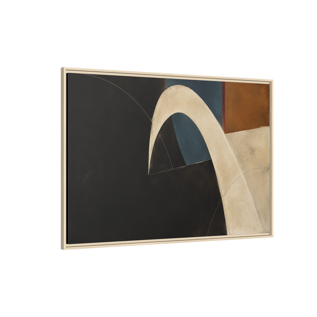 Midnight Passage No. 22 – Modern Abstract Floating Frame Canvas Wall Art