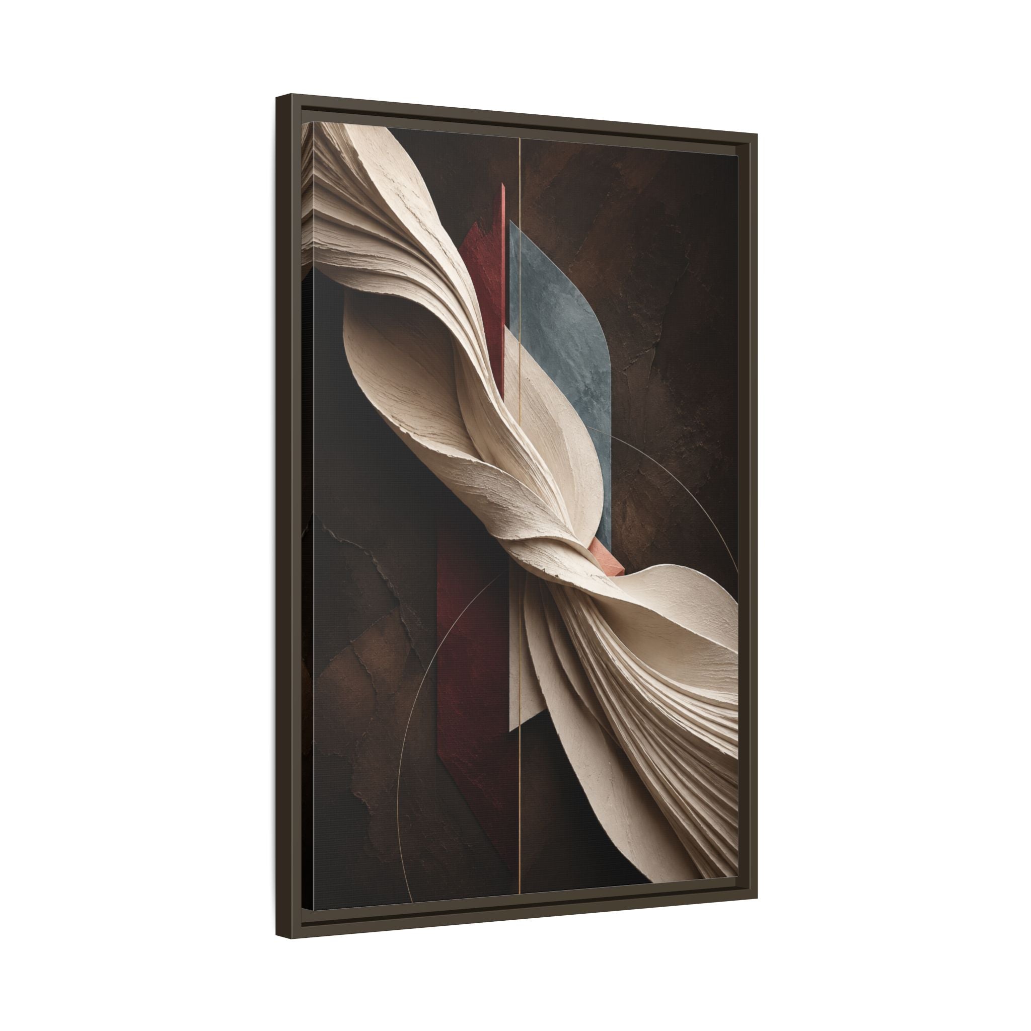 Sculptural Abstract Floating-Framed Canvas | Velvet Rift No. 17
