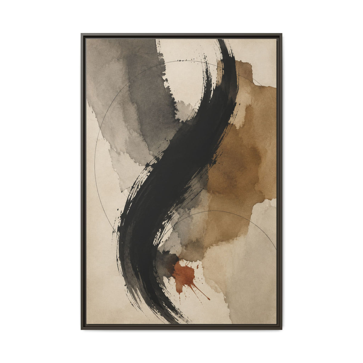 Obsidian Current No. 21 — Floating Frame Canvas