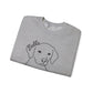 Custom Dog Name Sweatshirt – “Unleashed Love” Pet Lover Crewneck | Personalized Dog Owner Gift, Cute Minimalist Dog Line Art Pullover