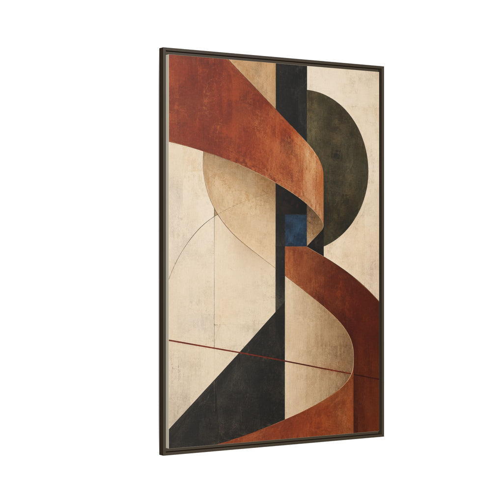 Sienna Relay No. 32 — Rust & Charcoal Abstract Canvas