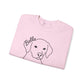 Custom Dog Name Sweatshirt – “Unleashed Love” Pet Lover Crewneck | Personalized Dog Owner Gift, Cute Minimalist Dog Line Art Pullover