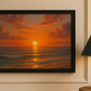 Luxury Sunset Beach Wall Art – Coastal Ocean Canvas Print for Living Room, Bedroom, or Office Décor