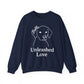 Custom Dog Name Sweatshirt – “Unleashed Love” Pet Lover Crewneck | Personalized Dog Owner Gift, Cute Minimalist Dog Line Art Pullover
