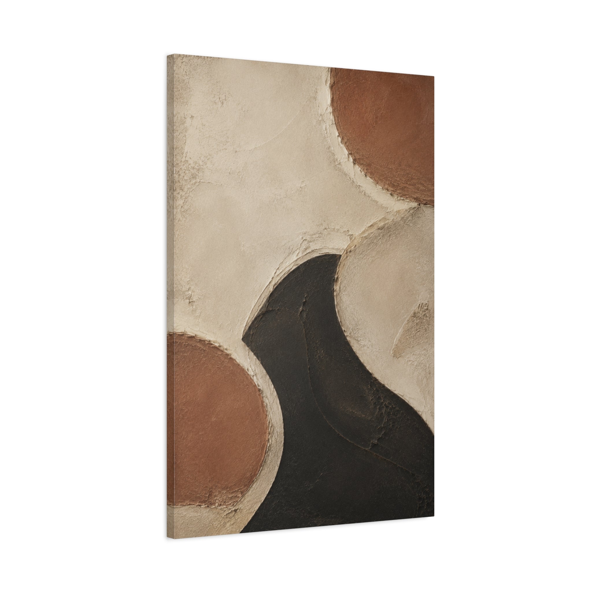 Neutral Textured-Look Abstract Canvas Wall Art | Earthen Passage