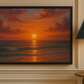 Luxury Sunset Beach Wall Art – Coastal Ocean Canvas Print for Living Room, Bedroom, or Office Décor