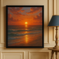 Luxury Sunset Beach Wall Art – Coastal Ocean Canvas Print for Living Room, Bedroom, or Office Décor
